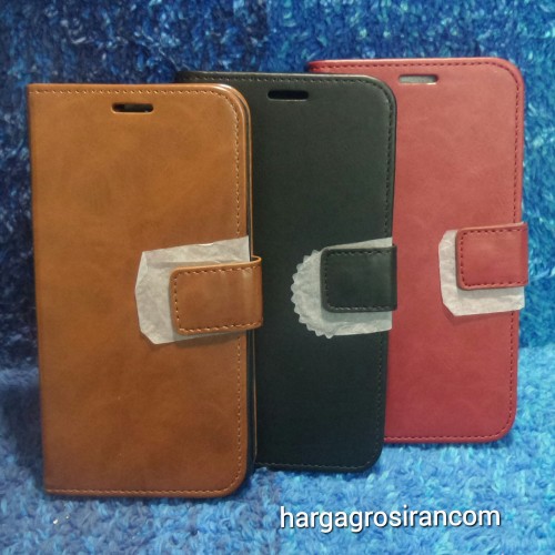 Xiaomi Redmi 5 Plus Sarung Kulit FS Leather Case Blue Moon Ada Kancing dan Pinggiran Jahitan Cover