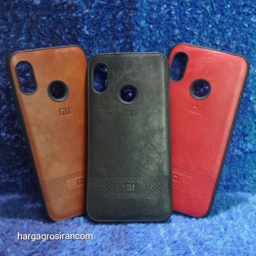 Xiaomi Redmi 6 pro - MiA2 Lite - Elegan Leather Back Case - Design Simple dan Stylish Kulit Ver.3