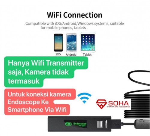 YPC110 WIFI Transmitter untuk Koneksi Endoscope Camera Ear Cleaning ke Smartphone Android IOS Endoskopi Kamera