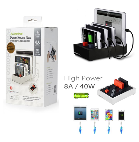 Avantree Charger PowerHouse Plus 8.4A - Desktop USB Charging