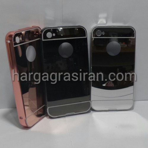 Bumper Mirror Iphone 4 / 4s / Bumper Kaca Plus Tutup Cover Belakang