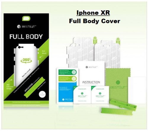 Anti Gores Iphone XR - Full Set 2 in 1 / Full Body Curved / Depan dan Belakang 0.2 mm