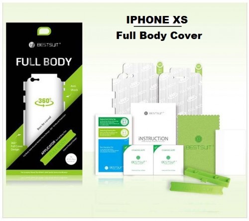 Anti Gores Iphone XS - Full Set 2 in 1 / Full Body Curved / Depan dan Belakang 0.2 mm