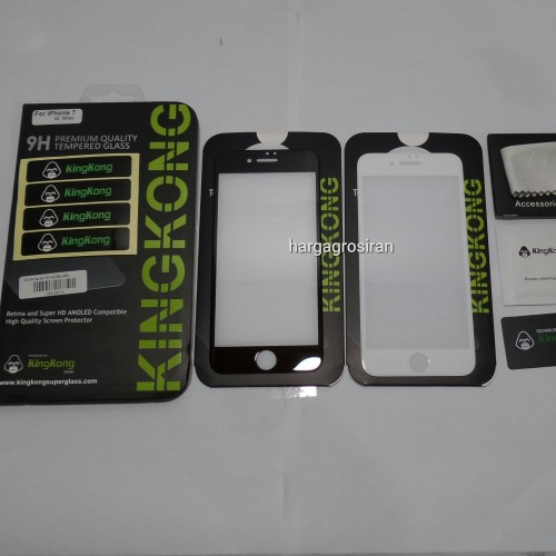 KingKong Iphone 7G / Full Layar / Curved Apple Tempered Glass Anti Gores Kaca