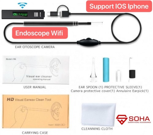 iw99A / i99 Wifi Endoscope Camera Jernih 1.3 Megapixel Support Android IOS Iphone Ear Cleaning Waterproof Endoskopi Kamera Android