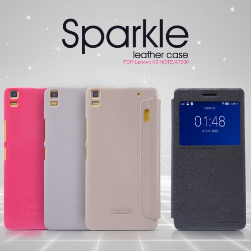 Sarung Sparkle Leather Case Lenovo K3Note / A7000