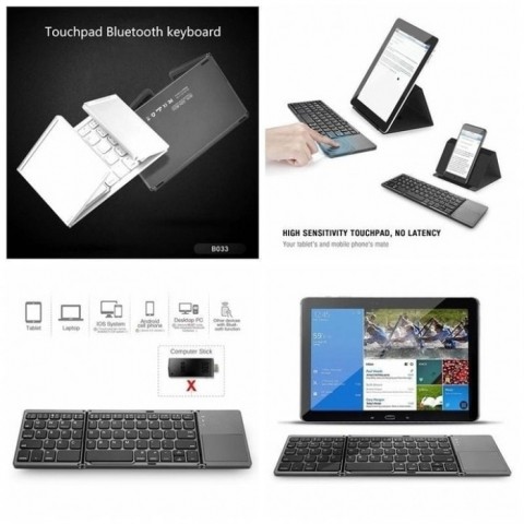 SOHA KYB-003 Wireless Bluetooth Keyboard  Lipat Folding Magnetic With Touchpad