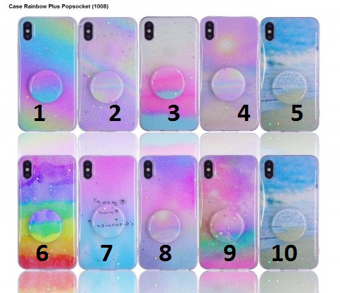 Samsung Galaxy A10S - Motif Ver.30 Case Motif Glitter Rainbow Free Pop Socket Back Case