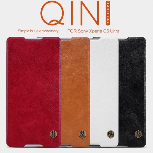 Sarung Nillkin QIN Leather Case Sony Xperia C5 Ultra