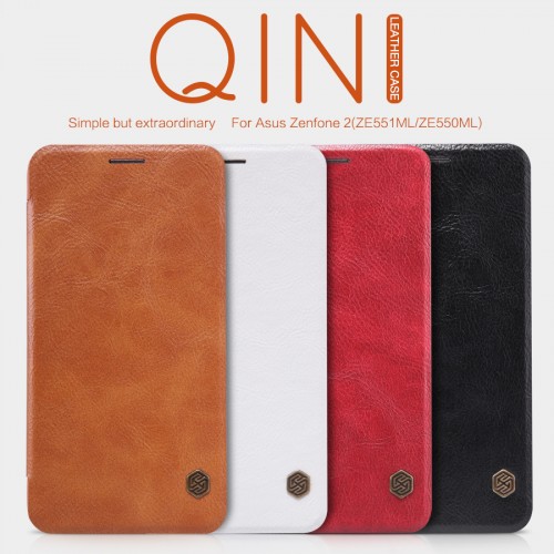 Sarung Nillkin QIN Leather Case Asus Zenfone 2 5.5 Inch