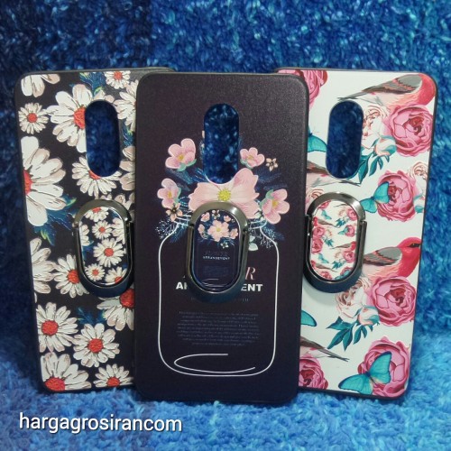 Flower Ring Xiaomi Redmi Note 4X - Fuze Art Case Bunga Bonus Ring Cover Motif Ver.7