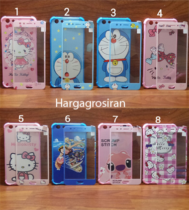 Softcase Tempered Glass Motif Oppo F3 Biasa / A77