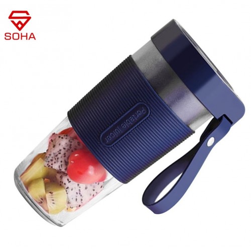 ADP-002 SOHA Juicer MIXER CUP MINI USB BLENDER JUICE Portable JUS Buah, Gelas Kaca Tebal Anti Licin Handheld Shake Smoothie