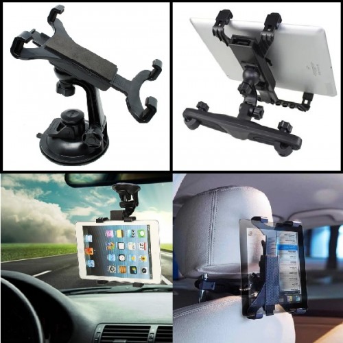 SOHA CHT-016 Car Holder Mobil 2 IN 1 Kaca Dan Jok Mobil Tablet 7 Inch - 10 Inch Ipad Stabil Aman Punya 2 Fungsi Sekaligus dan Khusus Untuk Tablet