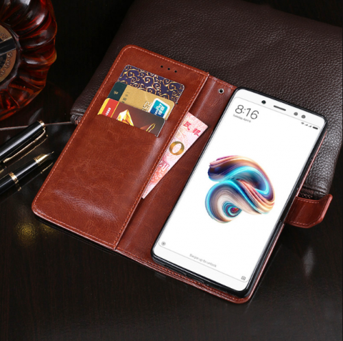 Xiaomi Note 5 Pro Sarung Kulit FS Leather Case Blue Moon Kancing dan Pinggiran Jahitan