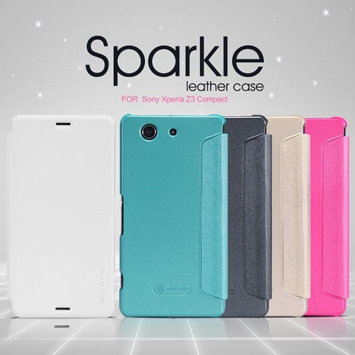 Sarung Sparkle Leather Case Sony Xperia Z3 Compact