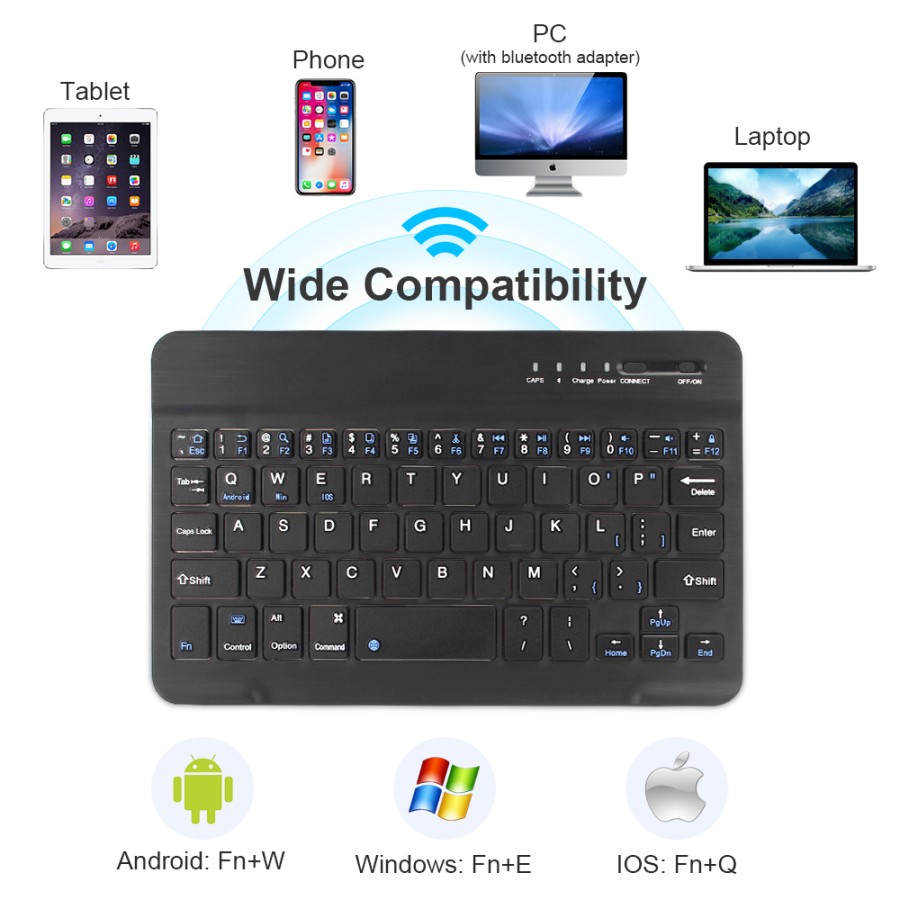 KYB-025 Keyboard Portable 9 - 10.5 INCH Universal Bluetooth Tablet Bisa Windows Smartphone Samsung Huawei Android IOS Ipad Wireless