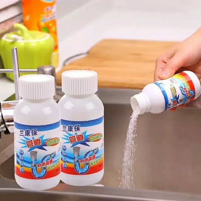 ART-023 OBAT SERBUK ANTI SUMBAT BUBUK Pembersih PELANCAR SALURAN AIR PIPA MAMPET WASTAFEL WC / Wild Tornado Sink Drain Cleaner