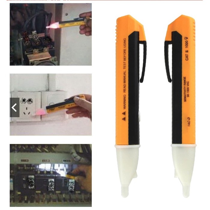 ART-024 TK-07 Testpen Detektor Tespen PENGUKUR Arus Listrik Otomatis Bunyi & Nyala Tes Pen Lampu Kecil TESTER PEN NON CONTACT