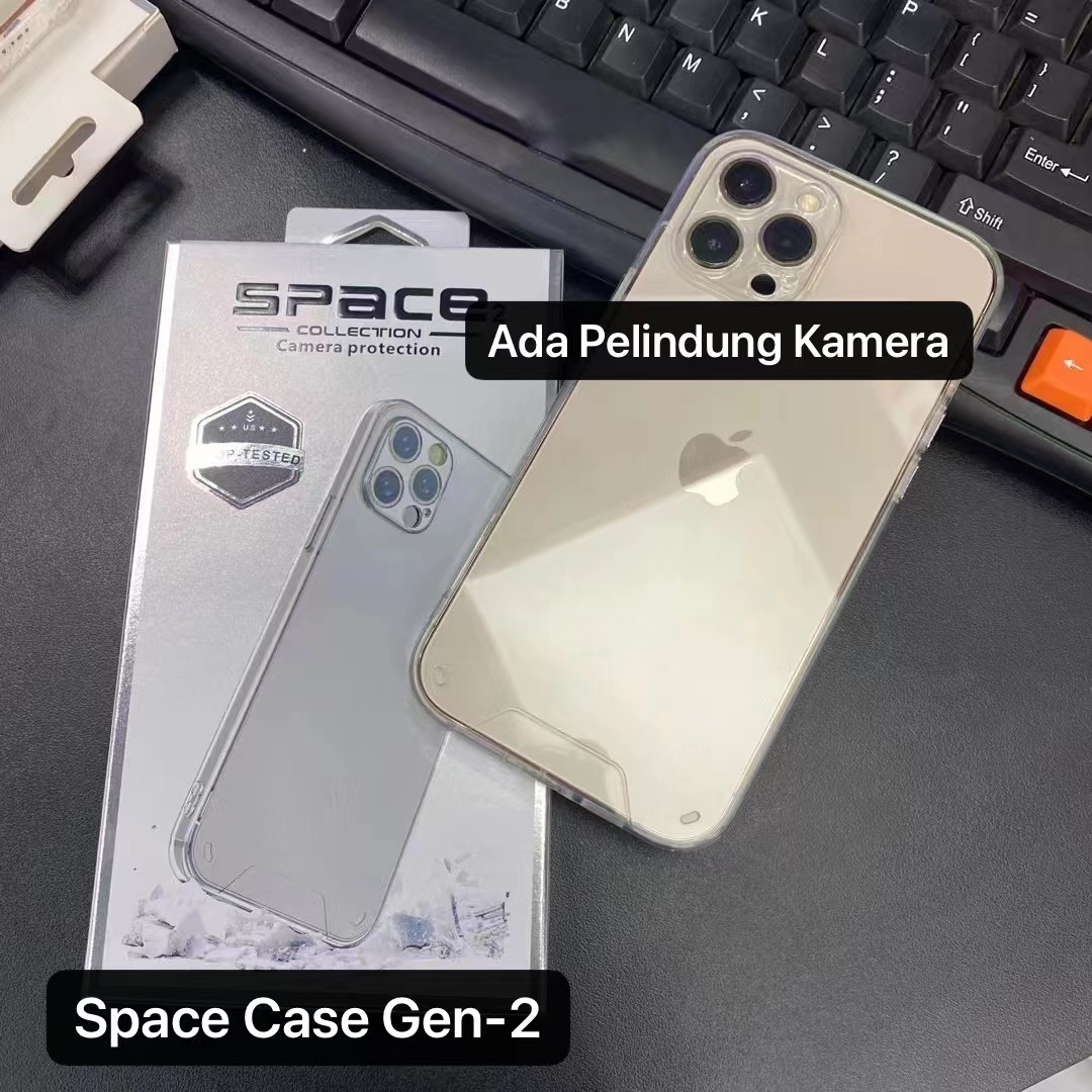 SPACE Gen-2 Iphone 13 Military Drop Resistance HIGH Quality Cover / Clear Transparan Jernih Awet