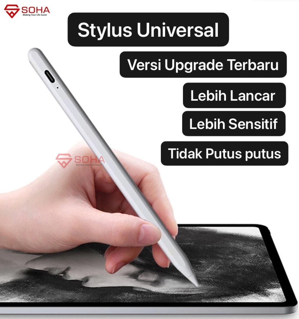 STY-021 Stylus Universal fine point Drawing Pencil for IOS Ipad & Android Tablet DRAWING SKETCH High Precision Type C Touch On Off Rechargeable