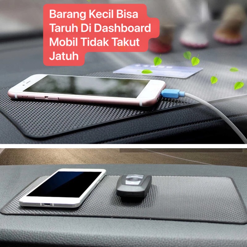 AM-52 27 x 15 cm Alas Karet Anti Licin Dashboard Mobil Sticky Gel Pad Besar Non Slip Mate Tatakan Anti Slip