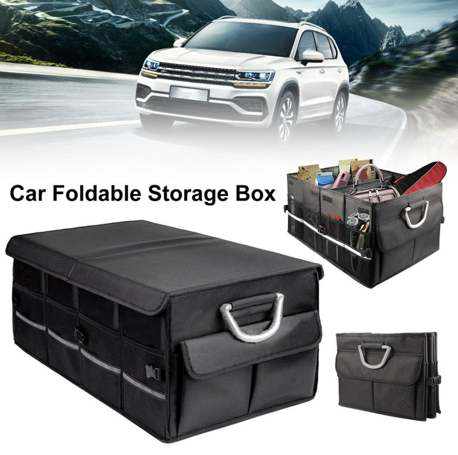 AM-33 Car Storage Box Organizer Trunk Kapasitas Besar Tas Bisa Lipat Portable Car Storage Bagasi Mobil Merapikan Bagasi Mobil Cocok Camping Traveling