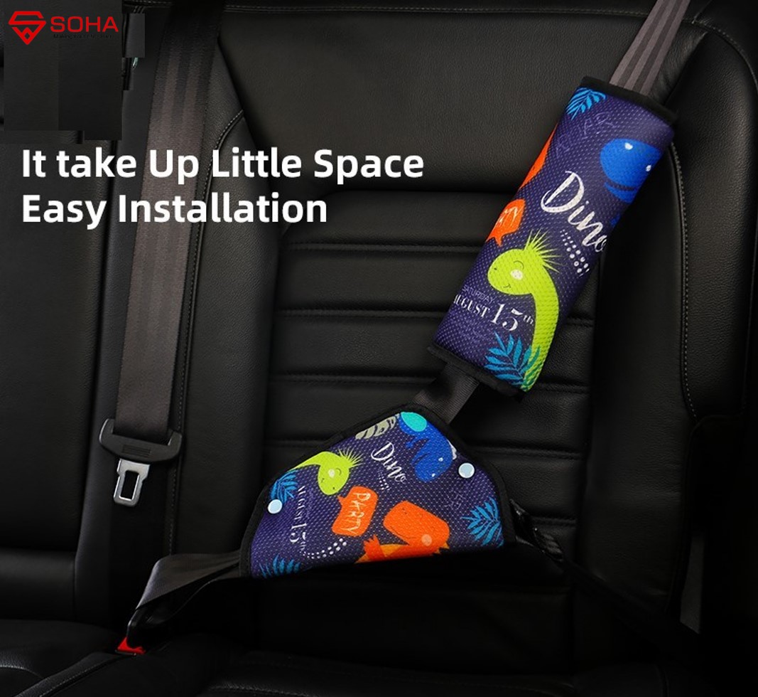 AM-35 Car Seat Belt Kids Safety Sabuk Mobil Pengaman Segitiga Bisa Tiduran untuk Anak Dengan Design Motif yang Lucu Bisa Jadikan Bantal Saat Tidur