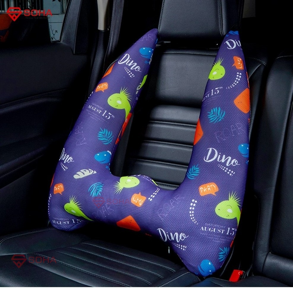 AM-36 Bantal Mobil Tidur Sandaran Anak anak / Car Kid Sleeping Pillow Bantal Seat Belt Mobil Anak Kecil Bahan Lembut & Empuk Tidur Nyaman & Motif L