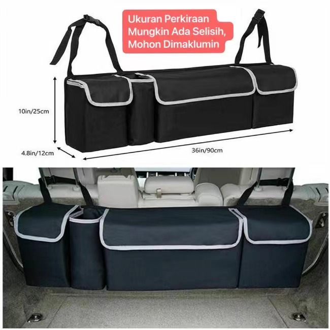 AM-46 Tas Penyimpanan Bagasi Belakang Mobil Car Organizer Interior Universal Cocok Semua Mobil Tas Bisa Lipat Portable Car Storage