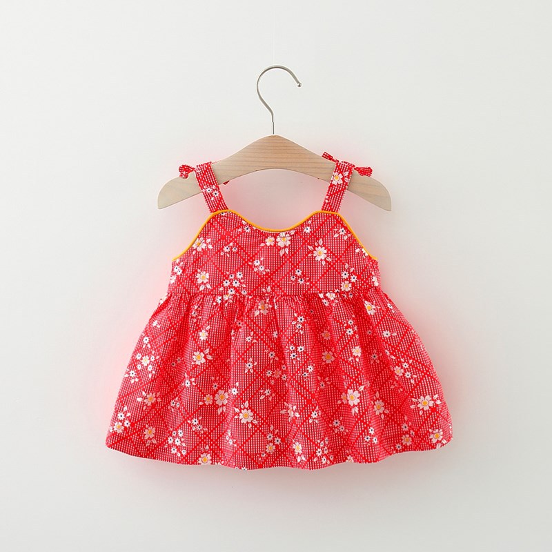 BY-15 Dress Bayi Design Summer Merah / Gaun Baju Anak Perempuan Import Premium Korea Design Sangat Imut dan Lucu Sekali