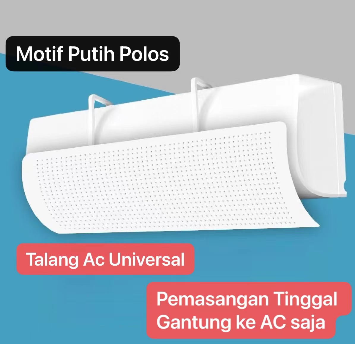 ART-032 Putih Polos Talang AC Reflektor Penutup penahan hembusan Angin air Screen Cover Motif Gambar Lucu Windshield