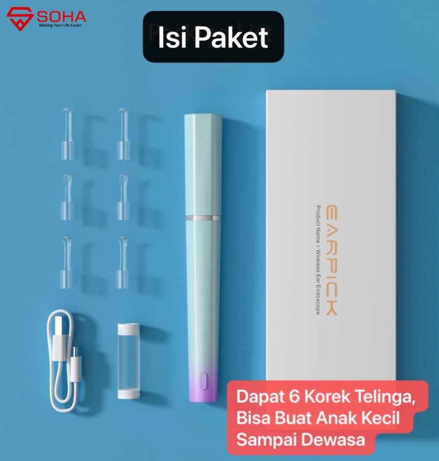 P40 Toska Endoscope Ear Cleaning Spoon WIFI Earpick Korek Kuping IOS Android Pembersih Endoskopi Telinga Visual HD 5MP Pembersih Kamera Mini 3.9mm