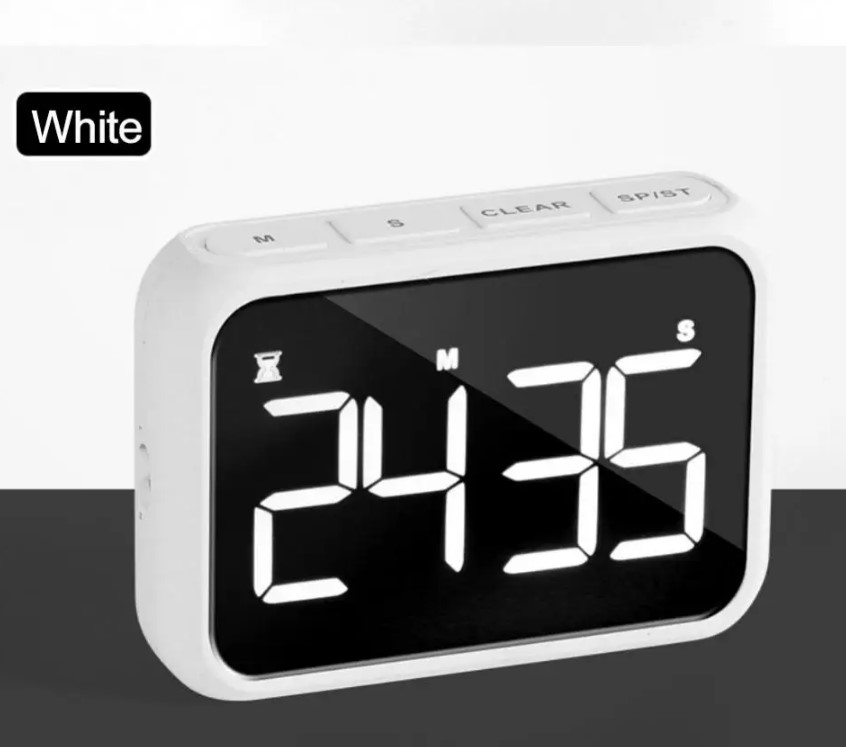 JD-12 Putih Digital Timer Dapur Timer Masak Count Down Alarm Hitung Mundur Clock Stopwatch Kitchen Digital Kichen Timer Rechargeable