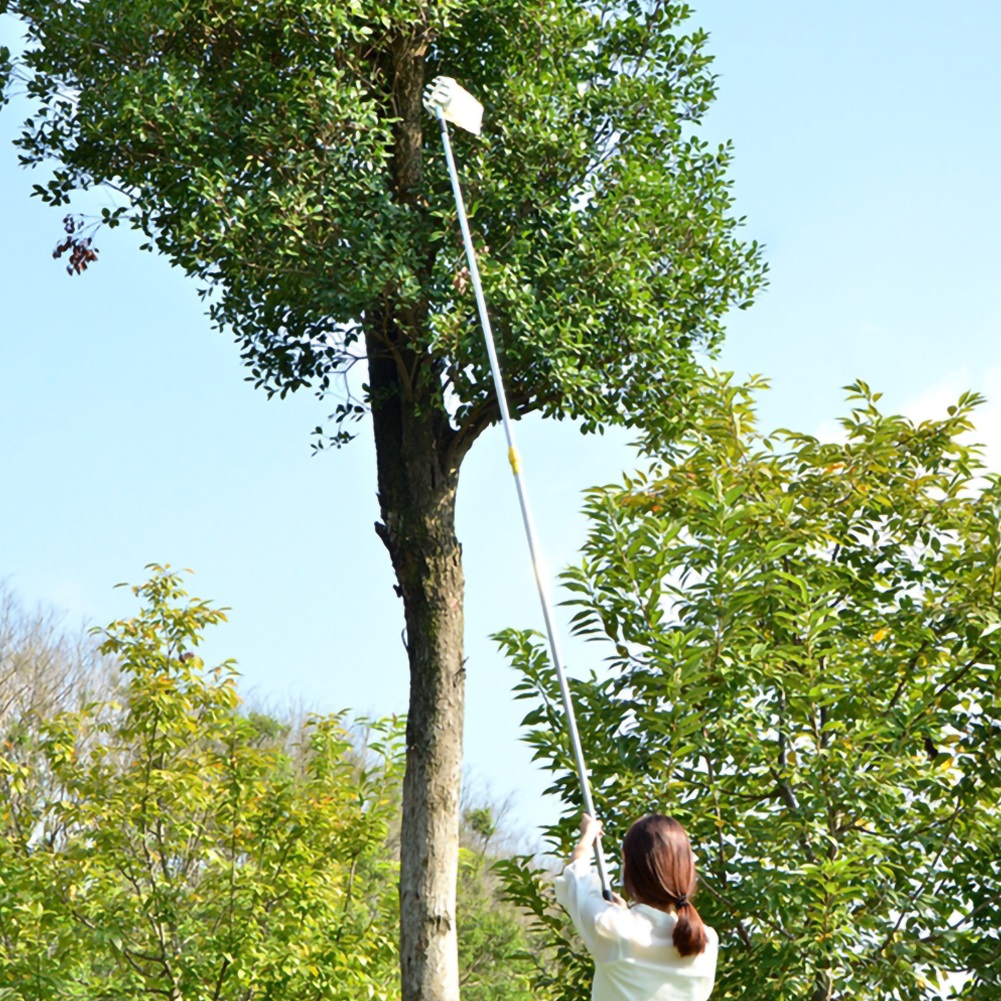 PCK-10 6 Meter Alat Pemetik Buah Tongkat Tinggi Stik Serbaguna Tongkat Petik Buah Panjang Teleskopik Metal Fruit Picker Bisa Gergaji Potong Ranting