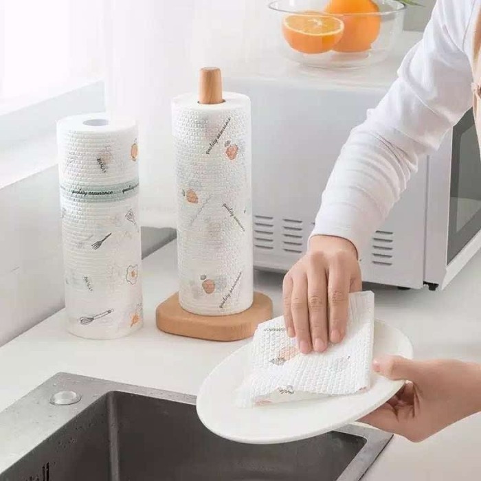 ART-060 50 Lembar Tisue Dapur Serap Minyak Tissue Kertas Lap Roll Bisa DiCuci Anti Minyak Serbaguna Tisu Masak