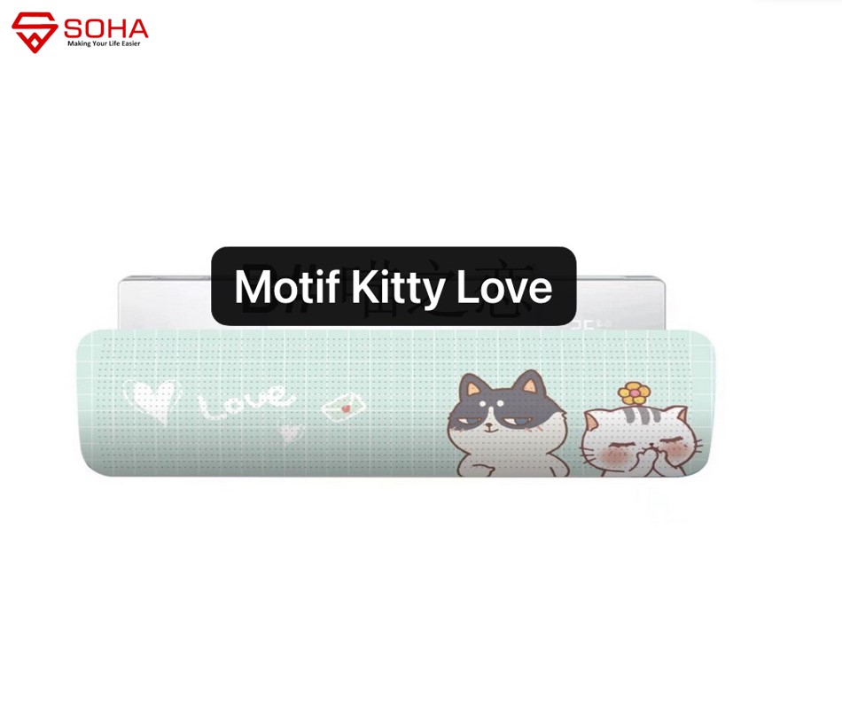 ART-032 Kitty Love Talang AC Reflektor Penutup penahan hembusan Angin air Screen Cover Motif Gambar Lucu Windshield