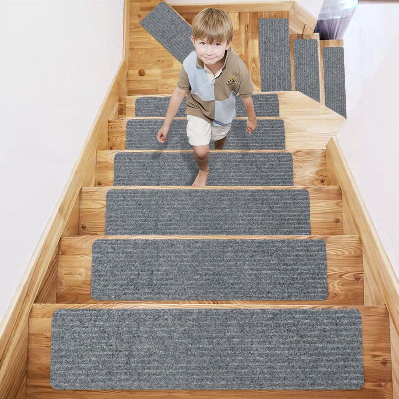 ART-065 Abu-abu Keset Tangga Anti Licin Karpet Tangga Anti Selip Keset Anak Tangga Tidak Licin Carpet Stair Tread Mats Desain Modern