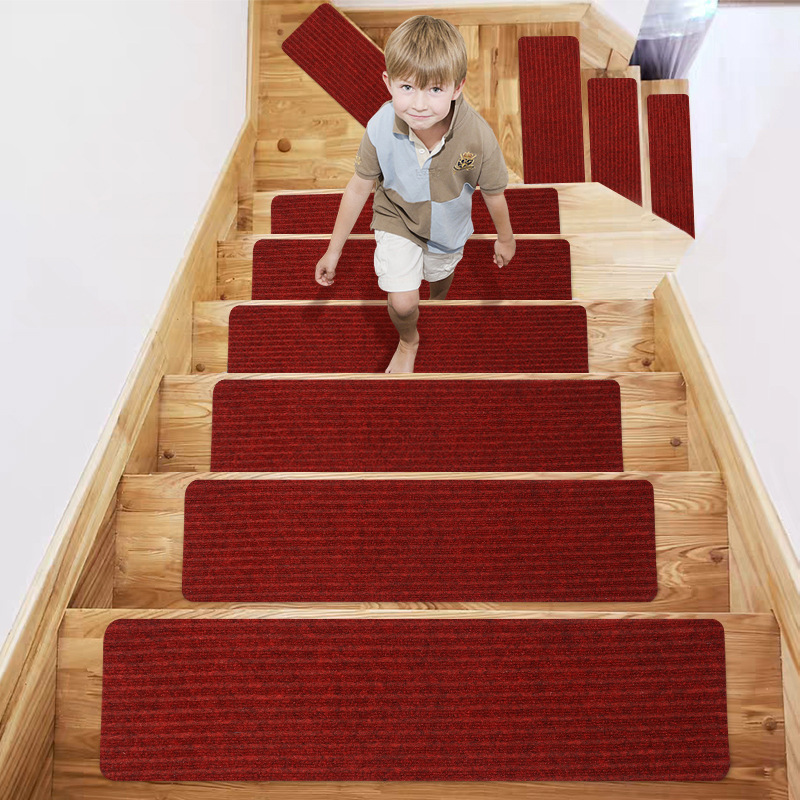 ART-065 Merah Marun Keset Tangga Anti Licin Karpet Tangga Anti Selip Keset Anak Tangga Tidak Licin Carpet Stair Tread Mats Desain Modern