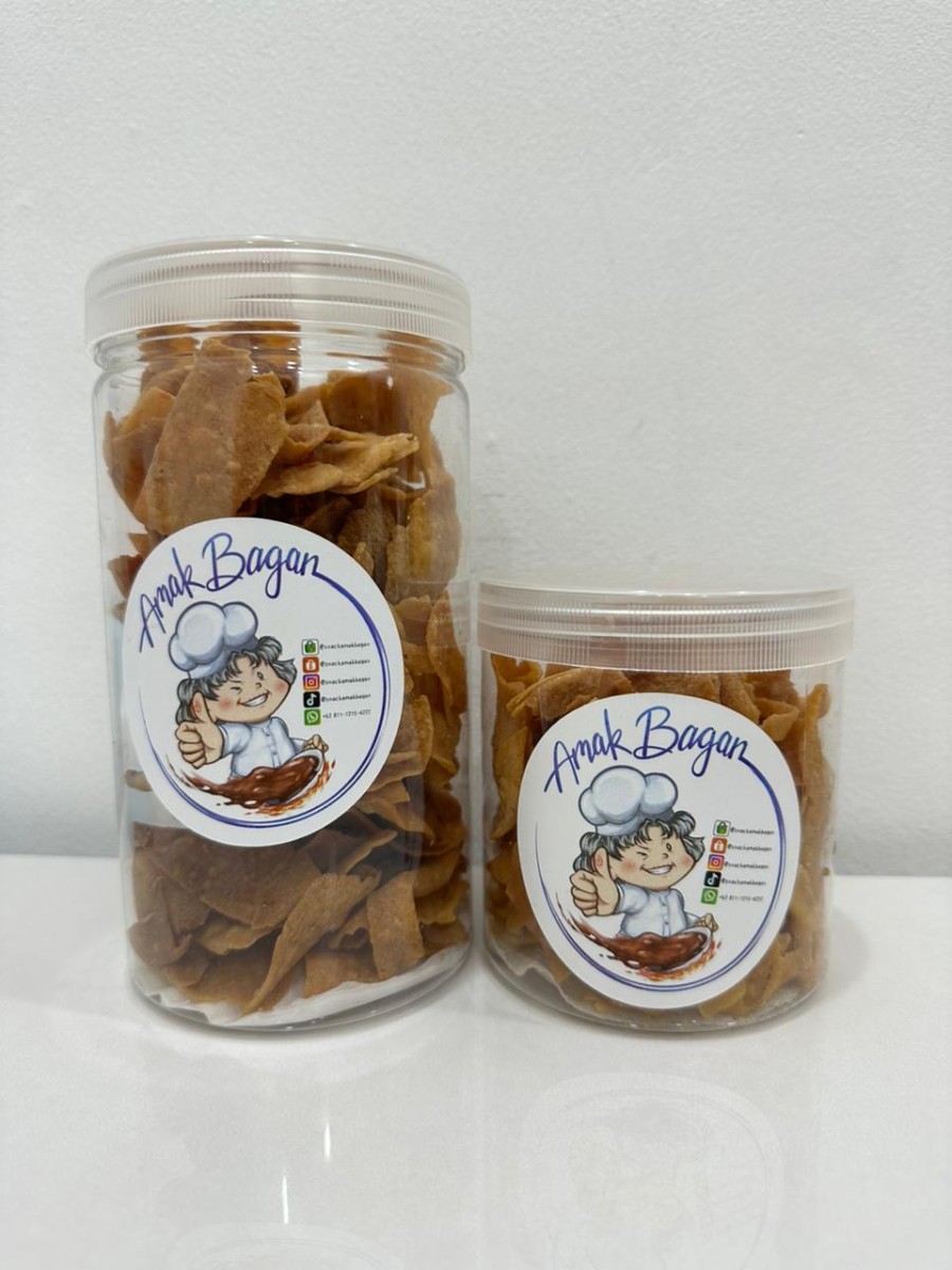 Snack Makanan Ringan Keripik Bawang Rasa Original 500gram Merek AmakBagan Home Made Tidak ada Pengawet Tanpa MSG