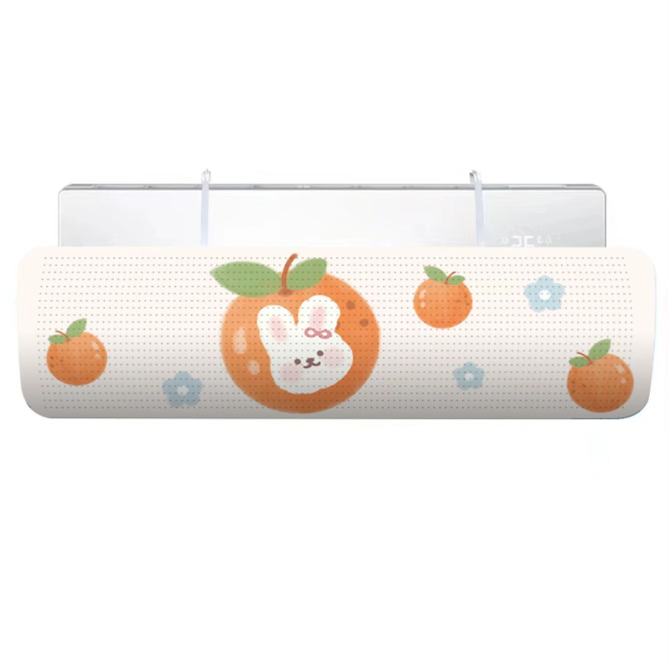 ART-032 Cute Orange Rabbit Talang AC Reflektor Penutup penahan hembusan Angin air Screen Cover Motif Gambar Lucu Windshield