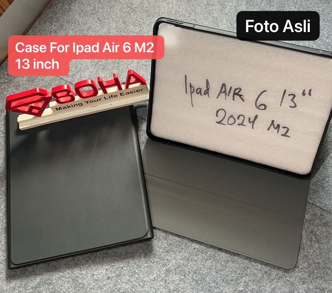 SL-03 Case for Ipad Air 6 13 Inch M2 2024 Flip Case Bisa Pasang Keyboard Touchpad Wireless Case Magnetik