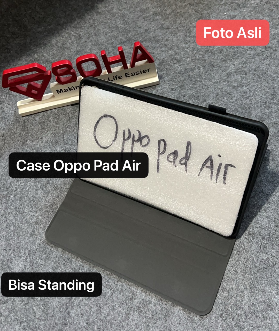 SL-03 Case for Oppo pad Air Sarung Buat Tablet Oppo Pad Air Bagian Dalam Silikon dan Bisa Pasang Keyboard Wireless
