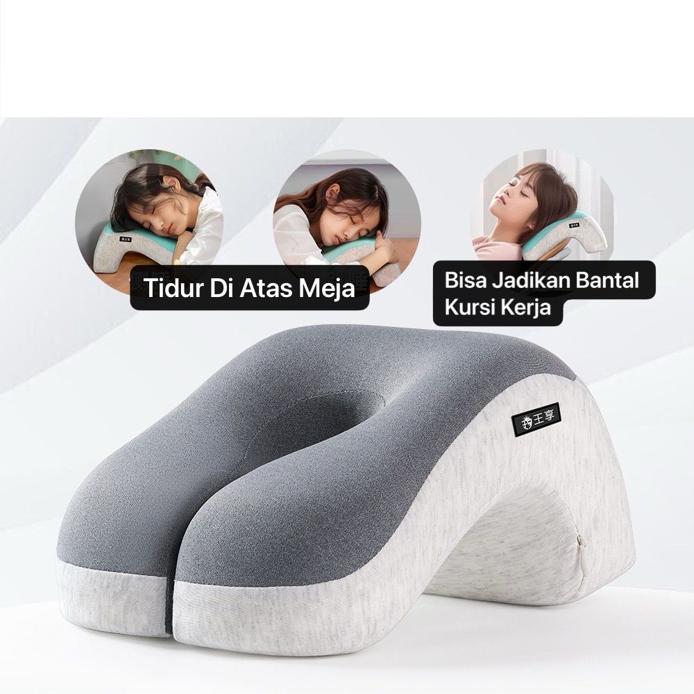 ART-081 Grey Bantal Meja Kantoran Tidur Istirahat Siang Lebih Nyaman dan Kerja Lebih Semangat Bantal Tangan Tidak Bikin Pegal - P203