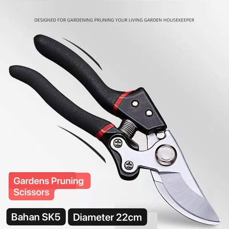 KBN-10 Gunting Berkebun Baja Karbon SK5 Gardens Pruning Scissors Bagus Tahan Lama Potong Ranting