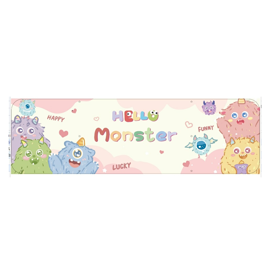 ART-032 Hello Monster Talang AC Reflektor Penutup penahan hembusan Angin air Screen Cover Motif Gambar Lucu Windshield