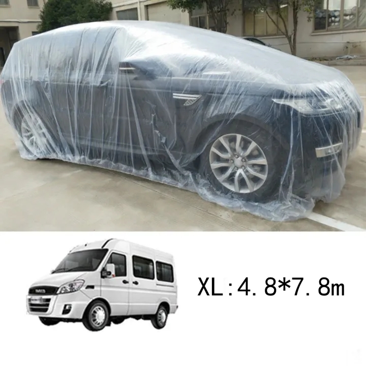 AM-73 Size XL Sarung Mobil Penutup Mobil Waterproof Cover Car Plastik Bening Transparan Tahan Air Tahan Debu
