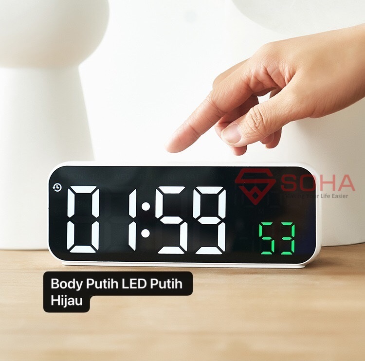 Versi 2.2. Alat Rumah Tangga JD 4622 LED Putih Jam
