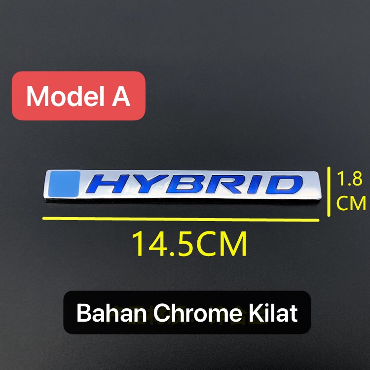 AM-76 Model A Tempel Sticker Emblem Hybrid Mobil Emblem Tempel Hybrid Cocok Semua Jenis Mobil Jadi Mobil Hybrid