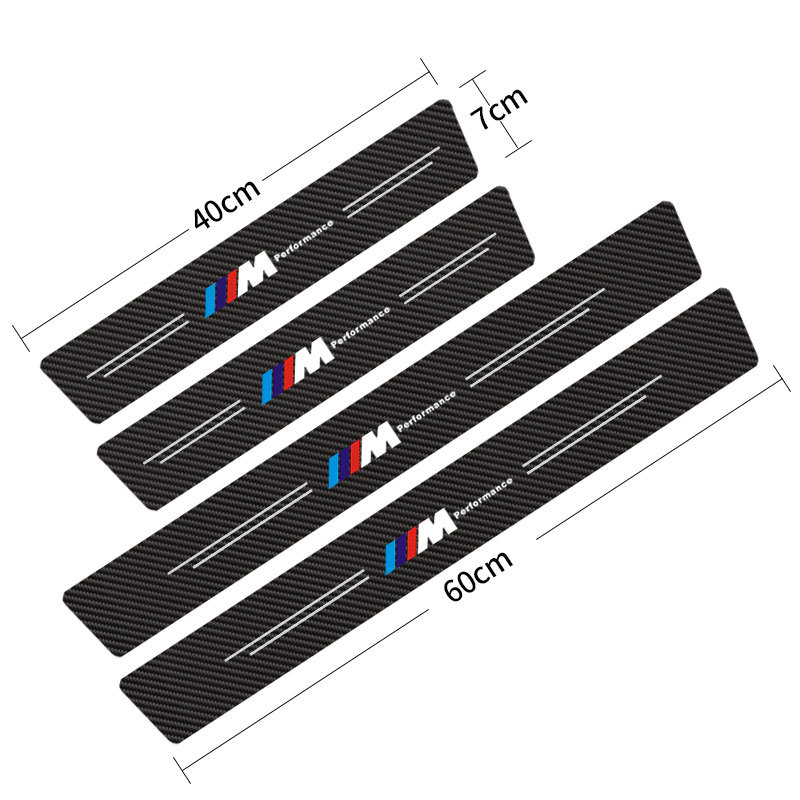 AM-75 BMW Sticker Pelindung Injakan Kaki Pintu Mobil Door Sill Plate Protect Sticker Carbon Stiker Anti Gores Injakan Pintu Mobil